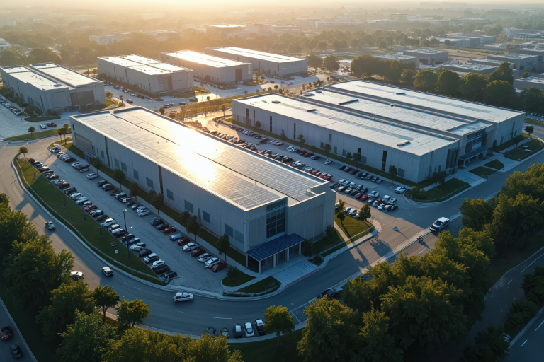 Drohenaufnahme während eines Unternehmensportraits